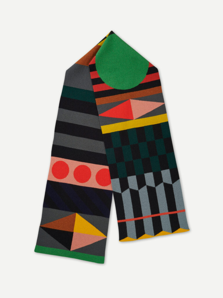 geometric printed scarf
