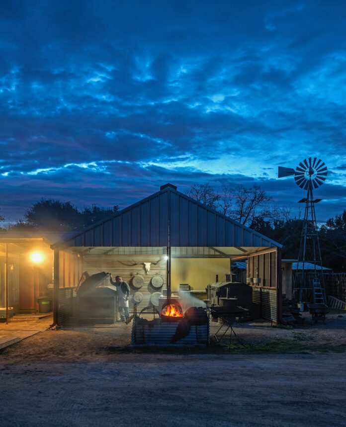A dusky sky over Perini ranch