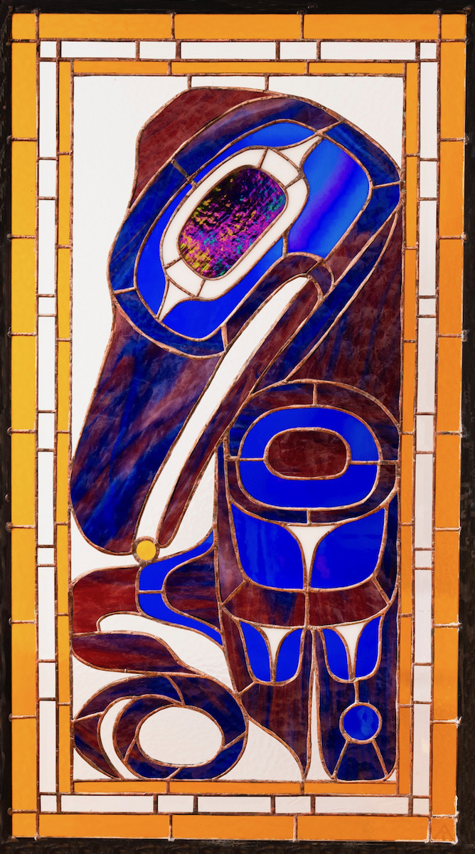 A stained glass bird by Amy Tessaro