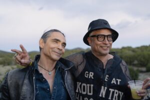 Native Fashion Week 2025 23 TABLE Magazine Two men stand together outside.