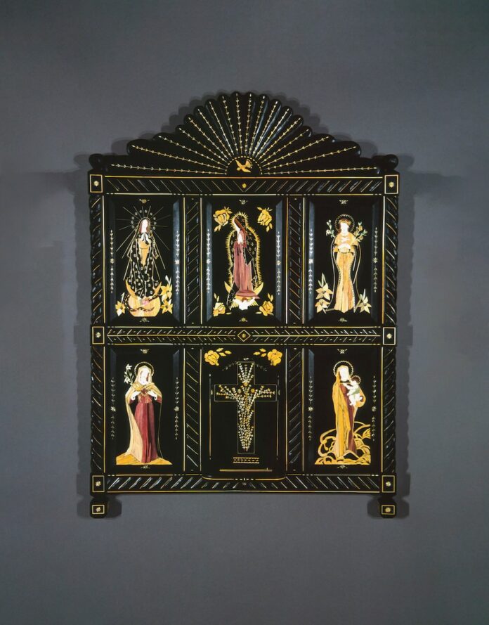 Jean Anaya Moya Keeps Traditional Spanish Art Techniques Alive Jean Anaya Moya's traditional spanish art in a depiction of saints.