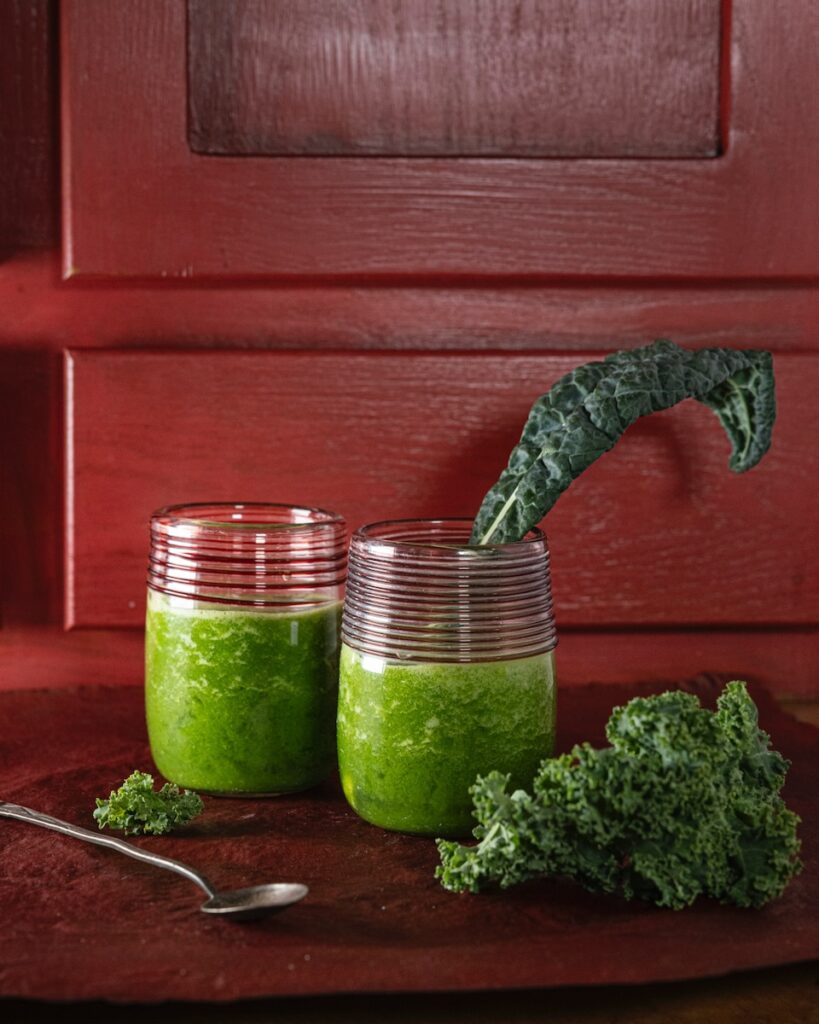 Do cups with green liquid inside