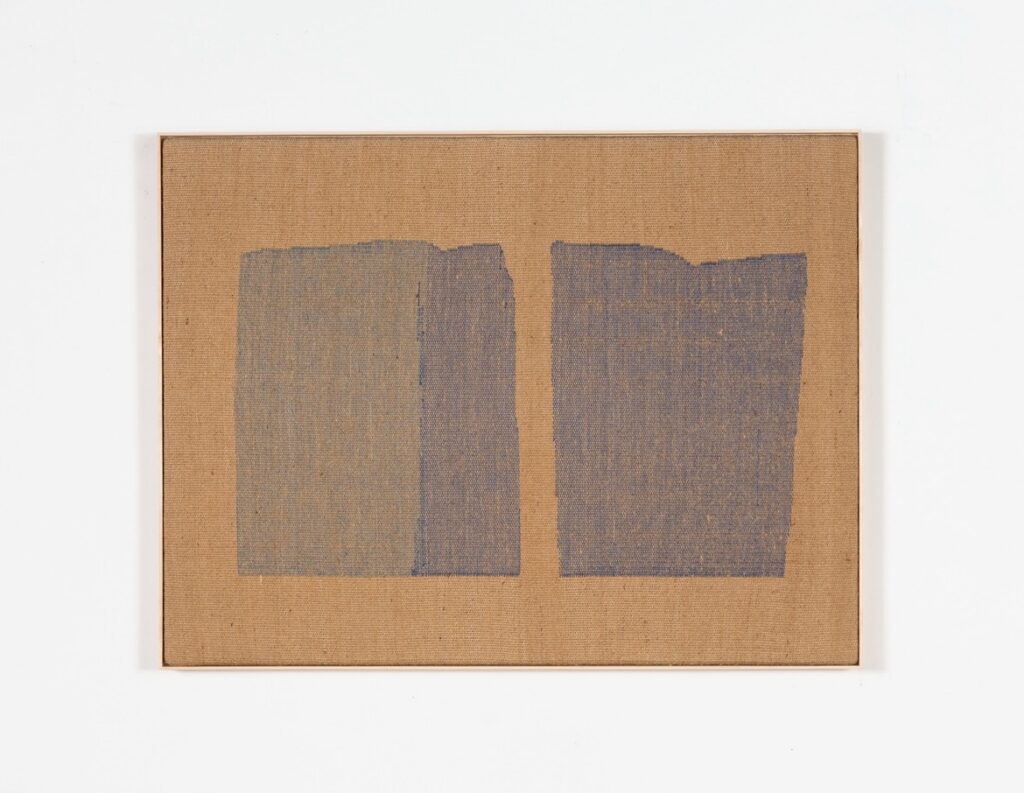 A brown background with two grey squares on it.
